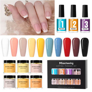 Cross-border Nail Art 3 1 Ensemble de poudre à tremper Lampe sans cuisson Poudre à paillettes hydratante française Décoration des <span class=keywords><strong>ongles</strong></span> longue durée - Product Image 2