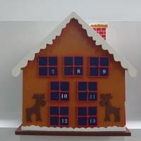 Calendrier de l'Avent en bois personnalisé en gros, boîte de compte à rebours pour Noël, emballage cadeau