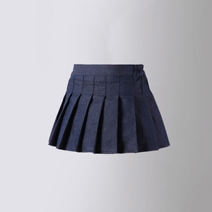 Vestido para Niña, Falda Plisada de Mezclilla para Adolescentes, Versión Coreana para Uniformes de Cuatro Estaciones, Falda de Tenis Corta Plisada para Niñas - Product Image 3