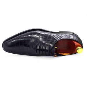 Zapatos de vestir de cuero con estampado de serpiente, color vino, con cordones, que aumentan la altura, para hombre, elegantes. - Product Image 3