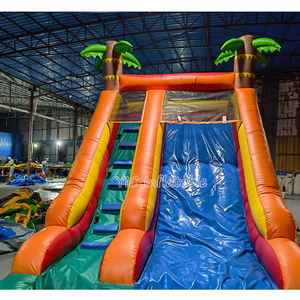 Toboggan aquatique gonflable géant commercial en forme <span class=keywords><strong>de</strong></span> palmier tropical avec piscine, toboggan sec extérieur pour enfants, idéal pour les fêtes et les événements professionnels - Product Image 5