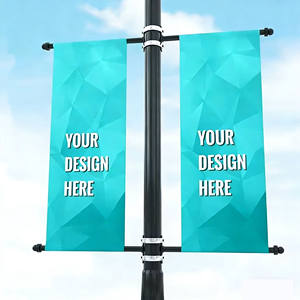 Drapeau de rue double face imprimé en couleur, résistant à l'eau et à la décoloration, de haute qualité, pour la signalisation publicitaire - Product Image 1