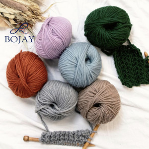 Bojay 21 Micron Len Cho Tay Đan Và Crochet, 6Mm, 8Mm Độ Dày Thêm Tốt <span class=keywords><strong>100</strong></span>% Úc Merino Len Chunky Bóng Sợi - Product Image 1