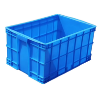 Caisses logistiques en plastique robustes et empilables pour usage domestique ou en supermarché, 640*420*310mm, pour le transport et le manutention.