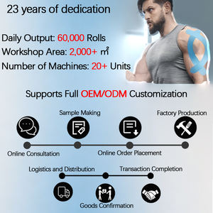 Venta al por Mayor Cinta de Kinesiología Elástica e Impermeable para Fisioterapia de Rodilla y Músculos Atléticos, Cinta Kinesiológica Precortada para Deportes - Product Image 5