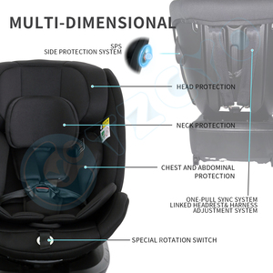 Silla de Auto Convertible Reclinable ECE R129 I-SIZE 40-150cm con Soporte <span class=keywords><strong>ISOFIX</strong></span>, Rotación de 360° para Recién Nacidos, <span class=keywords><strong>GRUPO</strong></span> 0+<span class=keywords><strong>1</strong></span>+2+3, 0-36kg, CY18 - Product Image 6