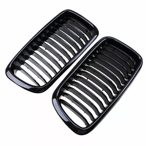 Pour BMW <span class=keywords><strong>E38</strong></span> 740i 740iL 750iL 4DR pare-chocs avant radiateur <span class=keywords><strong>calandre</strong></span> noir brillant - Product Image 4