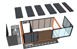 Maison modulaire multifonctionnelle en bois, <span class=keywords><strong>studio</strong></span>/maison d'hôtes de jardin, unité de vie extérieure moderne et durable, salon - Product Image 2