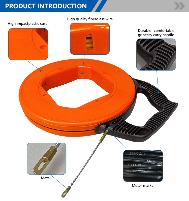 Wire Puller 50-Foot Through-Wall Fish Tape - 6mm For Electrical & DEPSTECH  Borescope Installation Wire Snake