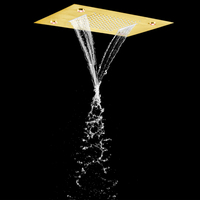 Dqont — mitigeur de douche en or brossé, douche de luxe, LED, 3 couleurs changeantes, salle de bains, cascade multifonctionnelle