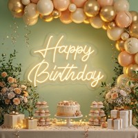 Enseigne néon LED ZHILIN Joyeux Anniversaire en acrylique, logo néon personnalisable pour fêtes d'anniversaire et utilisation en extérieur, IP65 avec CE RoHS