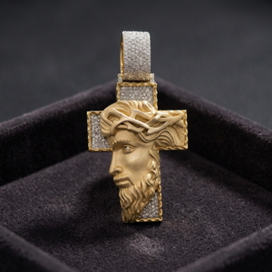 Pendentif Croix Moissanite Taille Brillante Style Hip-hop en Argent Sterling Plaqué Rhodium Certifié GRA pour Fête - Product Image 1