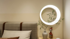 モダンなLEDサークルラウンドリングムーンシーリングウォールライトを豊かにする - Product Image 4