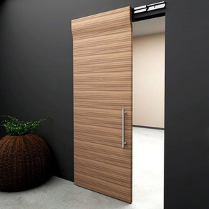 Minimalisme moderne Système de porte coulissante en bois affleurant Vente directe d'usine Fantôme Matériel caché <span class=keywords><strong>Mots</strong></span> clés Usine Porte coulissante - Product Image 2