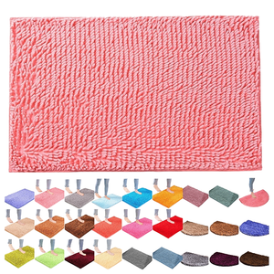 Super Plush Anti-Skid <strong>Microfiber</strong> Bathroom Carpet Solid Water Absorbent Quick Drying Machine Washable Chenille <strong>Bath</strong> <strong>Mat</strong> Plus - Product Image 2
