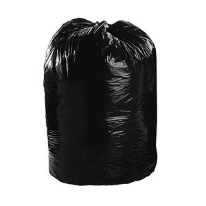 Sacs poubelles noirs en plastique HDPE, sacs à déchets ménagers jetables - Product Image 2