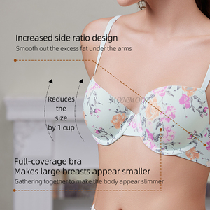 <span class=keywords><strong>Reggiseno</strong></span> push-up da donna di alta qualità, in pizzo sottile, lingerie senza cuciture, <span class=keywords><strong>con</strong></span> <span class=keywords><strong>ferretto</strong></span>, design traspirante per taglie forti <span class=keywords><strong>coppa</strong></span> B <span class=keywords><strong>C</strong></span> D - Product Image 3