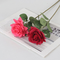 Rose artificielle haut de gamme, ultra-réaliste et hydratante, pour la décoration de la maison, du salon, de l'hôtel et comme accessoire de photographie.