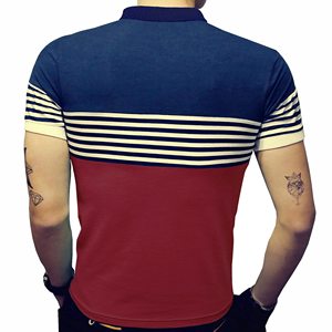 เสื้อกอล์ฟแขนสั้นพิมพ์ลายมีกระดุมเสื้อโปโลผ้าฝ้ายเสื้อโปโลสีแบบกำหนดเอง - Product Image 2