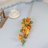 Bunga Hollyhock Buatan 3D dengan Sentuhan Realistis, Tangkai Tunggal, Bunga Palsu Premium untuk Dekorasi Pernikahan dan Rumah