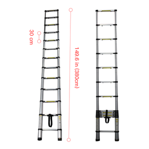 Échelle télescopique professionnelle Simple Chelle Pliabke, 9 marches, en aluminium, conforme à la norme EN131 - Product Image 3