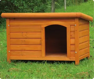 Переносной домик для собак из массива дерева, уличная деревянная собачья будка
