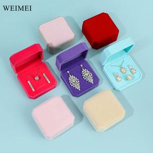กล่องเครื่องประดับกำมะหยี่ WEIMEI รับทำโลโก้ตามสั่ง ออกแบบได้ตามต้องการ บริการ OEM สำหรับขายส่ง บรรจุภัณฑ์ของขวัญสำหรับแหวน สร้อยคอ กำไลข้อมือ - Product Image 5