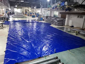 Pvc Coated Fabric Tarpaulin Heavy Duty Tarps PVC Coated Tarpaulin PVC Laminated Tarpaulin Fabric Anti-UV Fireproof Lacquered And Waterproof For Poly Tarps