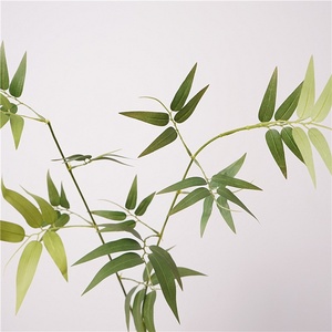 Feuilles de bambou artificielles de petite taille, décoration de style zen pour salle de thé, salon, maison, maison d'hôtes, accessoires de photographie, vente en gros - Product Image 4