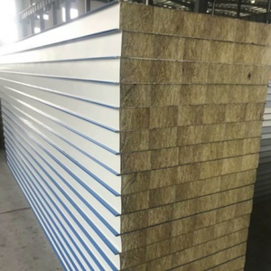 Panneau sandwich en <span class=keywords><strong>laine</strong></span> <span class=keywords><strong>de</strong></span> <span class=keywords><strong>roche</strong></span> colorée pour maison préfabriquée et entrepôt, <span class=keywords><strong>prix</strong></span> bas, isolation thermique, ignifuge - Product Image 3