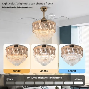 <span class=keywords><strong>2025</strong></span> Mới Vô Hình Pha Lê Quạt Đèn Nhựa Trần Hộ Gia Đình Biến Tần Đèn Chùm Điện Cho Phòng Khách Phòng Ăn Phòng Ngủ - Product Image 3