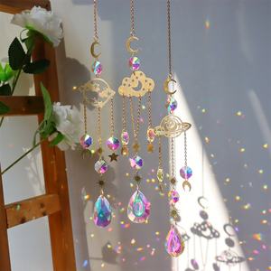 Sun Catcher Crystal Custom Suncatcher Metal <strong>Wind</strong> <strong>Chimes</strong> Indoor Hanging Prism Crystals Rainbow Maker Suncatcher for Home Decor - Product Image 4
