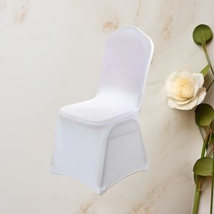 Áo phủ ghế cưới và tiệc chất liệu spandex trắng, giá rẻ, co giãn, bền - Product Image 1