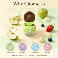 ISMAN Lege Fruit Watermeloen Appel Lipbalsem Verpakking Schattige Lip Scrub Verpakkingen Honingcrème Potjes Met Lepelborstel 6g