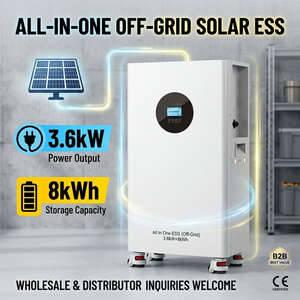 Sistema de Energía Solar Híbrido Todo en Uno con Batería de Litio Integrada, Almacenamiento de Energía de 48V 5KW 8KW, Sistema de Energía Solar Doméstico Fuera de la Red MPPT HSI-01 - Product Image 2