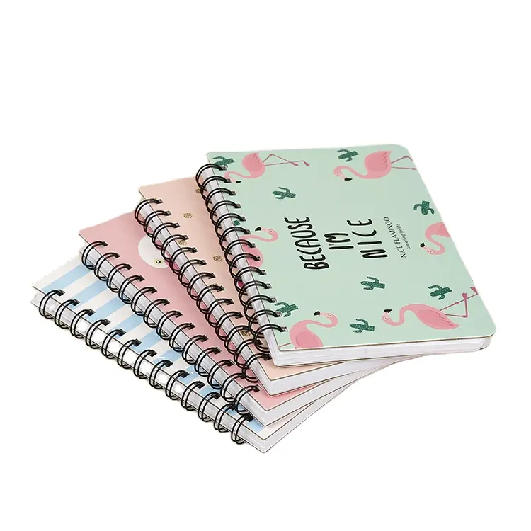 Escola escritório papelaria Escrita Encadernação Personalizada Estudantes Spiral Notebook Livros de exercícios Spiral notepad Custom Logo