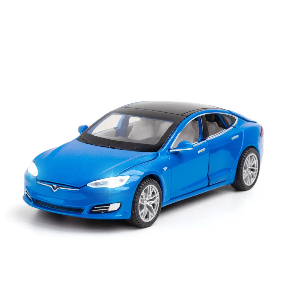 (boxed) simulation 1:32 Tesla Model s Alloy pure electric car model die casting toy gift Ornament Collection