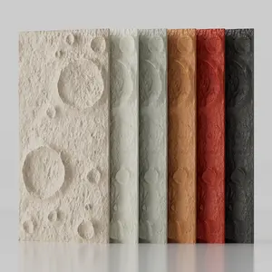 批发OEM人造pu石材蒙皮墙板月亮石聚氨酯3D石材面板