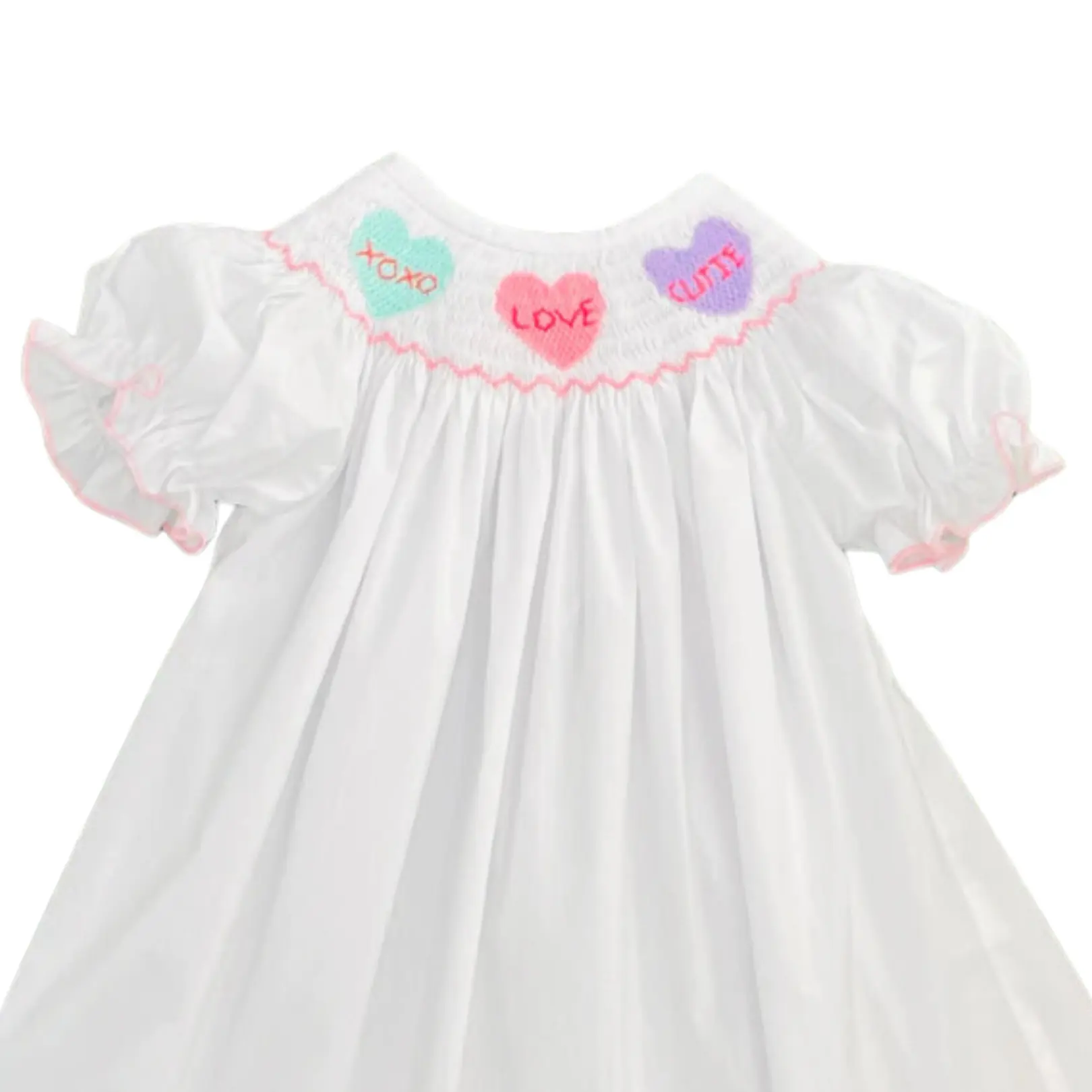 فستان بناتي جذاب لعيد الحب 2024 من الأعلى مبيعًا، ملابس أطفال بجميع الأحجام 100% قطن بتصميم مخصص بسعر الجملة مصنوع في فيتنام