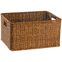 Gewebter Kunststoff-Aufbewahrungskorb Desktop-Spielzeug- und Snack-Organizer Kunststoff-Rattan-Aufbewahrungsbox im Japanischen Stil