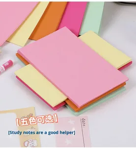 Bloc-notes coloré et mignon, papeterie simple et esthétique, idéal pour le bureau, couleurs unies, spécial étudiants, pour messages. - Product Image 5