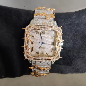 Reloj de Pulsera de Cuarzo de Acero Inoxidable para Hombre, con Diamantes de Moissanita, Brillo Deslumbrante, Artesanía para el Caballero Moderno - Product Image 3