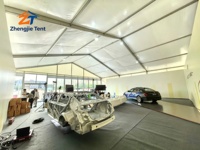 Tente d'exposition 30x60m en PVC et alliage d'aluminium pour salon automobile, abri à portée libre pour cérémonie de lancement de voitures neuves en extérieur