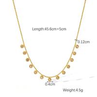 Collier haut de gamme en acier inoxydable simple avec pampilles en zircon, chaîne fine, bijoux étanches tendance