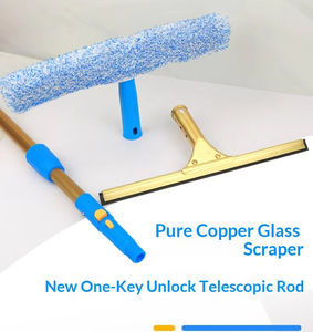 Nettoyeur <span class=keywords><strong>de</strong></span> vitres industriel, outil <span class=keywords><strong>de</strong></span> nettoyage, nettoyeur <span class=keywords><strong>de</strong></span> poussière, utilisation commerciale, hôtel, acier inoxydable, vitres, verre, maison, essuie-glace argenté - Product Image 1