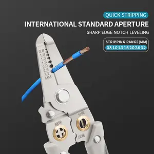 Hot Sale Ce Approved Wire Cutting And Stripping Machine Wholesale Wire Cutters Cable Stripping Multifunctional Pliers Crimping