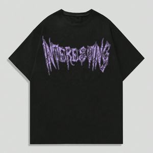 Ensemble décontracté 2 pièces personnalisé style hip-hop urbain d'été, avec t-shirt ample respirant imprimé lettres tête de mort et short athlétique - Product Image 3