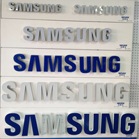 Letreros electrónicos LED de alta calidad al por mayor letras luminosas iluminadas frontales ABS para señalización de logotipo de escaparate de la empresa Samsung