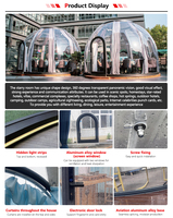 Petite maison étoile bulle préfabriquée de luxe tente en polycarbonate transparente hôtel chambre étoilée mobile maison dôme modulaire en PC