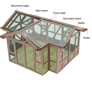 Pergola extérieure motorisée moderne en aluminium autoportante préfabriquée avec maisons en verre et balcon pour hôtels - Product Image 3